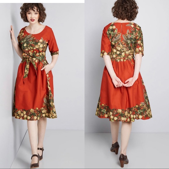 RARE Modcloth Fab Imagination Organic Cotton Dress - Picture 2 of 8